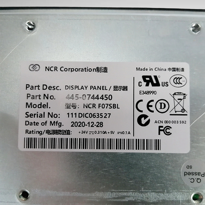 ATM Machine Spare Parts NCR NCR 66xx Touch Screen Operator Panel PN: 445-0744450, 4450744450