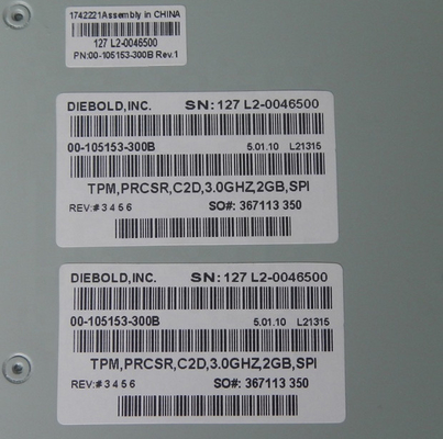 Diebold TPM PRCSR C2D 3.0GHz 002GB SPI Sierra ATM Parts 00105153300B
